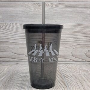 The Beatles Abbey Road Tumbler Cup 16oz Smoke Gray Plastic 2012 Travel Drink